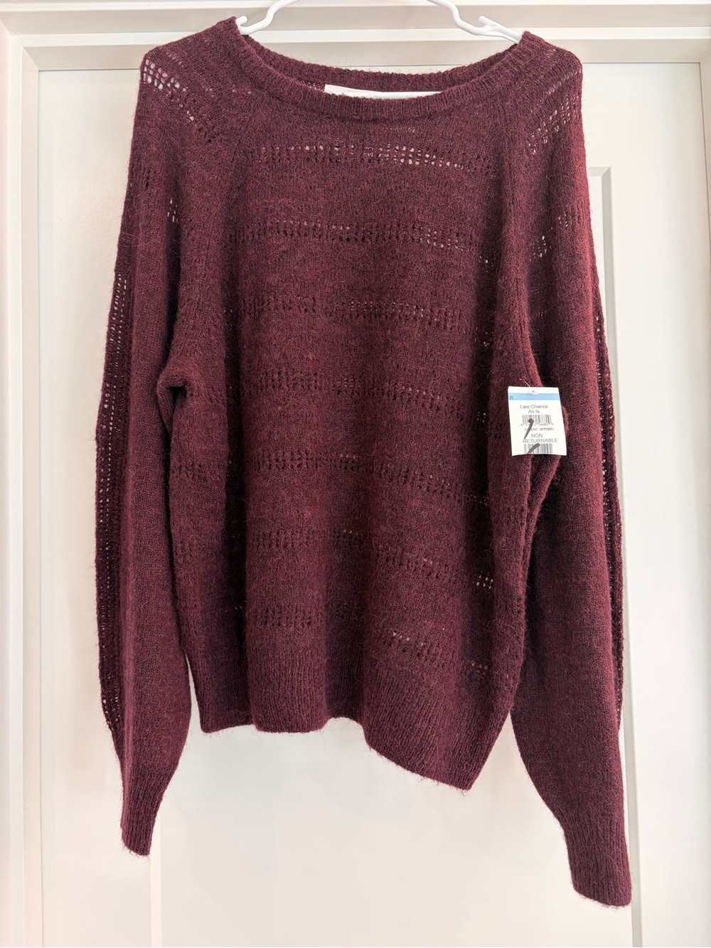 NWT Treasure & Bond Open Knit Slouchy Sweater / Swim Cover Up - Size Large